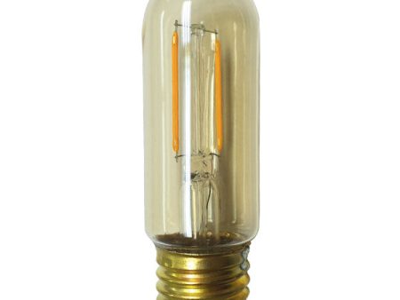 Ushio Antique Filament LED 2W 120V 2200K Tubular T10 Warm White Light Bulb For Discount