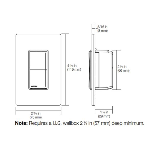 Sunnata Single Pole Multi-Location Rocker Light Switch, Black Online now