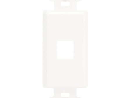 On-Q Decorator Wall Plate insert, 1-Port Keystone Jack, White Hot on Sale