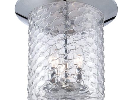 Elli 11 in. 3 Lights Flush Mount Light Chrome Finish Online Sale