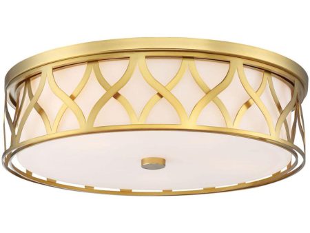 20 in. LED Flush Mount Light Gold finish Online Sale