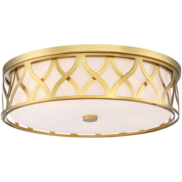 20 in. LED Flush Mount Light Gold finish Online Sale