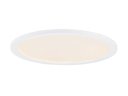 Wafer 22 in. LED Round Disk Light 3375 Lumens 3000K White Finish Hot on Sale