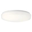 Ceiling Space 14 in. LED Ceiling Puff Light 120V, 3000K White Finish For Sale