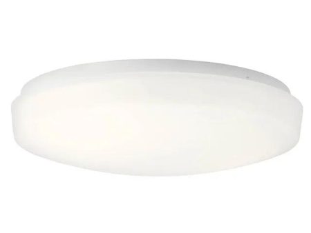 Ceiling Space 14 in. LED Ceiling Puff Light 120V, 3000K White Finish For Sale