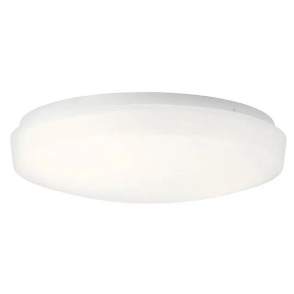 Ceiling Space 14 in. LED Ceiling Puff Light 120V, 3000K White Finish For Sale