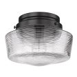 Holloway 11 in. Flush Mount Light Matte Black Finish Hot on Sale