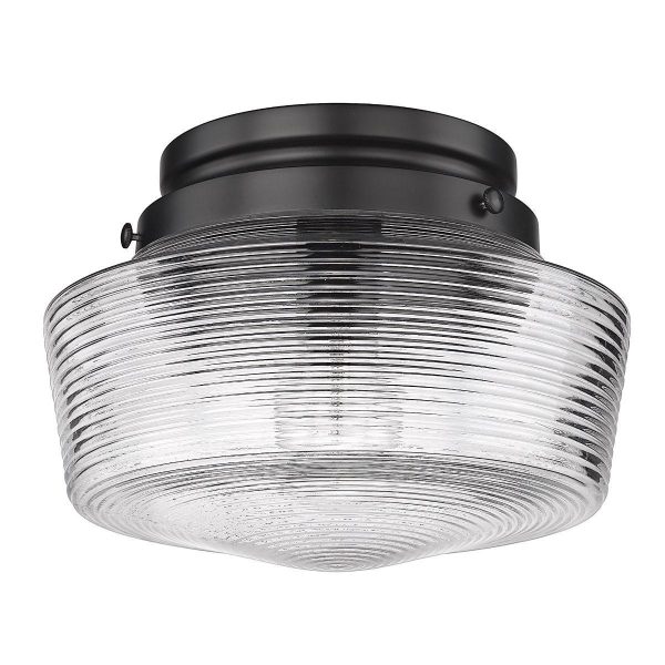 Holloway 11 in. Flush Mount Light Matte Black Finish Hot on Sale