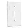 1-Gang Toggle Wall Plate White Fashion