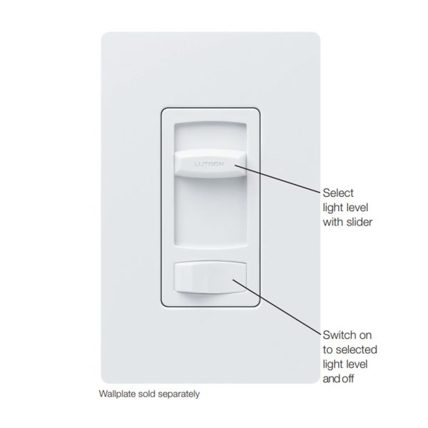 Skylark Contour Slide Dimmer Switch ELV+, 300 Watts, Single Pole or 3-Way, Light Almond Discount