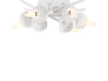 North Fork By Robin Baron 19 In. 6 Lights Flush Mount Light White Finish on Sale