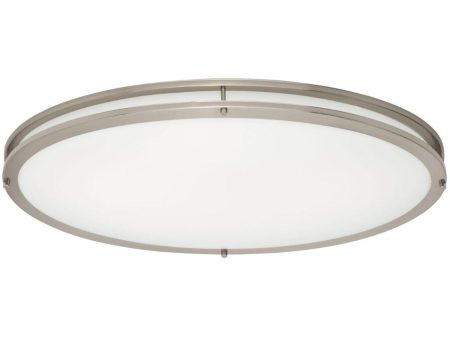 Linear LED 32 in. LED Flush Mount Light Nickel Finish For Sale