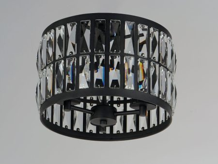 Madeline 13 in. 3 Lights Flush Mount Light Black Finish Online