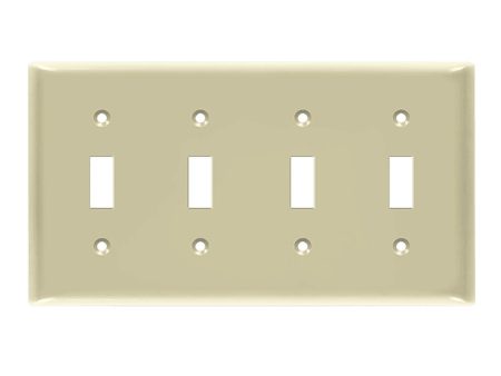 4-Gang Toggle Wall Plate Ivory Online