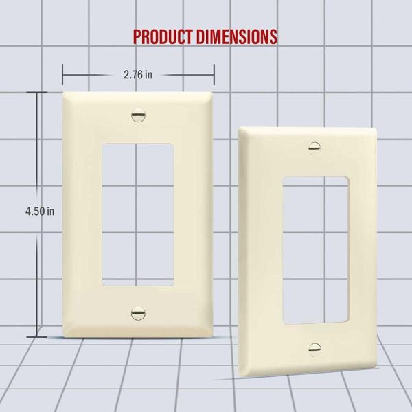 1-Gang Decorator Rocker Wall Plate Light Almond Online