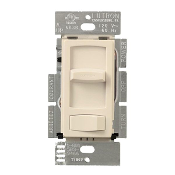 Skylark Contour Slide Dimmer Switch ELV+, 300 Watts, Single Pole or 3-Way, Light Almond Discount