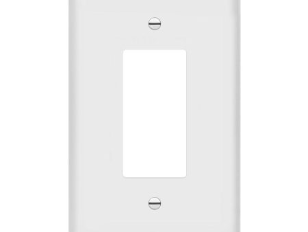 1-Gang Oversized Decorator Rocker Wall Plate White Online now