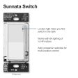 Sunnata Single Pole Multi-Location Rocker Light Switch, Black Online now