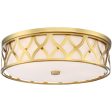 20 in. LED Flush Mount Light Gold finish Online Sale