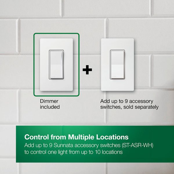 Sunnata LED+ Touch Dimmer Switch, 3-Way or Multi Location, White Online now