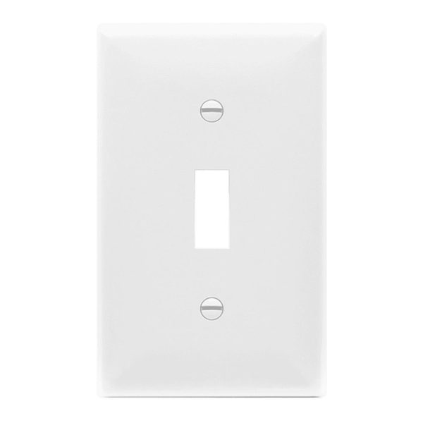 1-Gang Toggle Wall Plate White Fashion