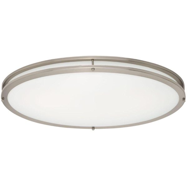 Linear LED 32 in. LED Flush Mount Light Nickel Finish For Sale