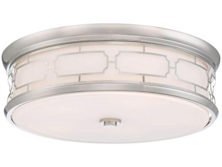 20 in. LED Flush Mount Light Polished Nickel finish Discount