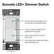 Sunnata LED+ Touch Dimmer Switch, 3-Way or Multi Location, Black Hot on Sale