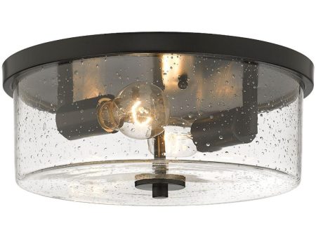 Ryane 13 in 2 Lights Flush Mount Light Black Finish Online Sale