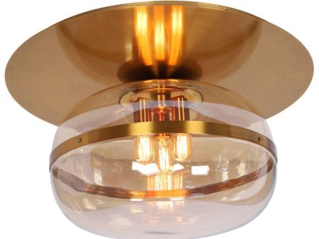 Nottingham 20 in 3 Lights Flush Mount Light Brass Finish Online Sale