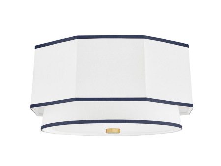 Riverdale 18 in. 2 Lights Flush Mount Light White Finish Supply