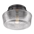 Holloway 11 in. Flush Mount Light Matte Black Finish Hot on Sale