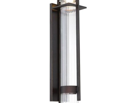 Kittner 26 in. LED Outdoor Wall Sconce Oil Rubbed Bronze & Gold Finish Online Hot Sale