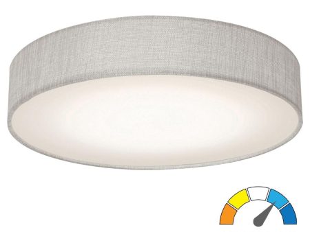 Ashland 13 Inch LED Flush Mount Light, Selectable CCT, Gray Finish Online Hot Sale