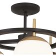 Alluria 18 in. 3 Lights Semi flush Mount Light Black & Gold finish Hot on Sale