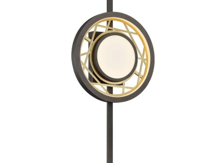 Tribeca 28 in. LED Wall Light iron & Brass Finish Online now