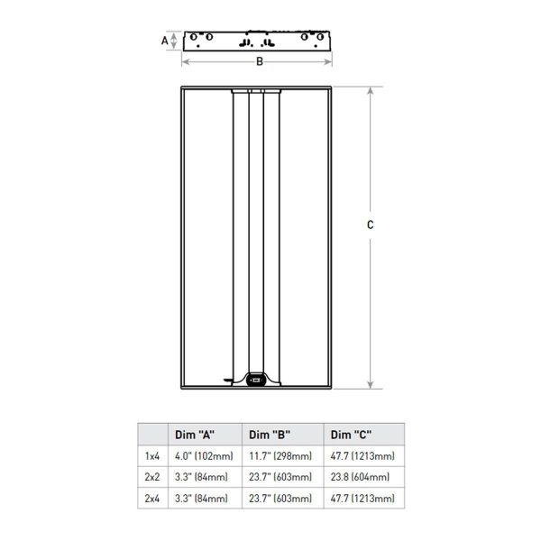 2x4 Architectural LED Troffer Light, 4000 Lumens, 120 277V Online now