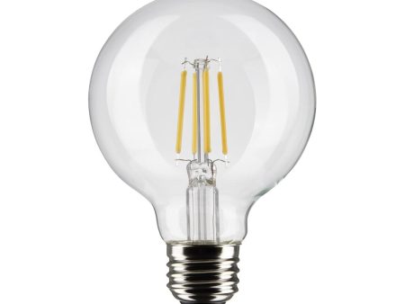 G25 Filament LED Globe Bulb, 5 Watts, 350 Lumens, 3000K, E26 Medium Base, Clear, Pack of 2 Fashion