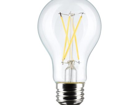 A19 LED Filament Bulb, 60W Equal, 8 Watts, 800 Lumens, 4000K, E26 Medium Base, Clear, Pack of 4 Supply