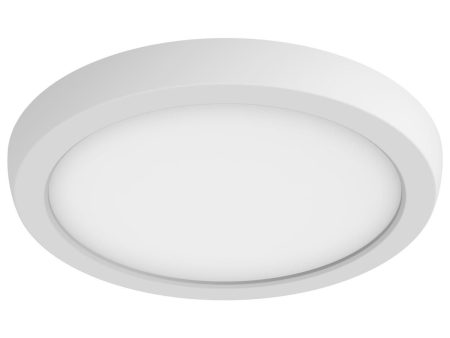 Blink 7 in. LED Round Disk Light 11W Selectable CCT White Finish Fashion