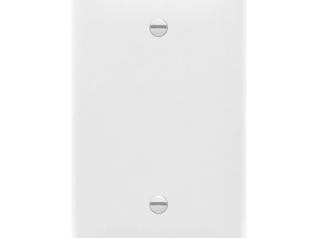 1-Gang Oversized Blank Wall Plate White Discount