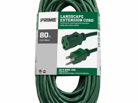 80 ft. Outdoor Extension Cord 16 3  Gauge SJTW Green on Sale