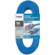 50 ft. 12 3 SJTW Glacier Flex Extreme Cold WeatherÂ Extension CordÂ w Power Indicator Light Blue Hot on Sale