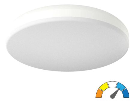 CRVFA 14 In. LED Drum Light 120V Selectable CCT White Finish For Discount