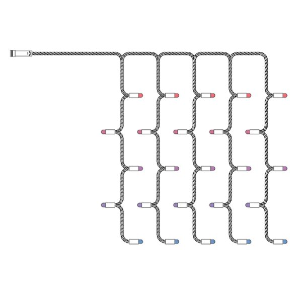 Twinkly Pro Curtain String Light RGB Capsule, 250 LEDs, 5 Drops, 24V Online now