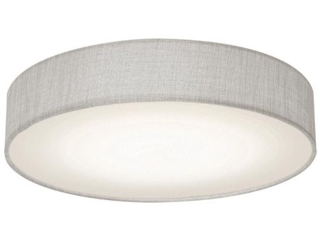 Ashland 20 in. LED Flush Mount Light with Battery Backup Selectable CCT Gray finish For Sale