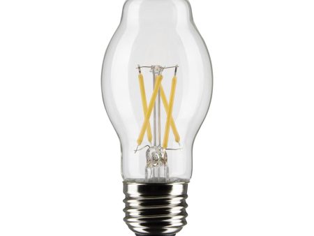 BT15 Filament LED Bulb, 5 Watts, 450lm, 40W Equal, 2700K, E26 Medium Base, Clear, Pack of 2 Online Sale