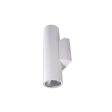 12 In 2 Lights LED Outdoor Cylinder Armed Sconce Up Down White Finish For Sale