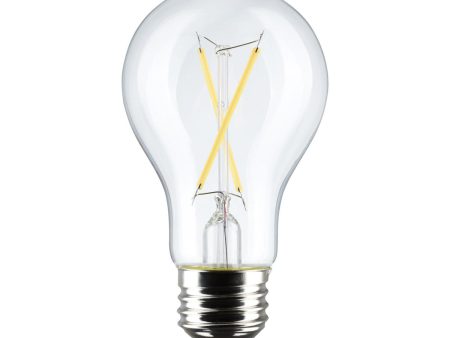 A19 LED Filament Bulb, 5 Watts, 450 Lumens, 2700K, E26 Medium Base, Clear Finish, Pack of 4 Cheap