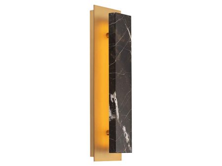 Zurich 18 in. LED Wall Sconce Black & Brass finish Supply